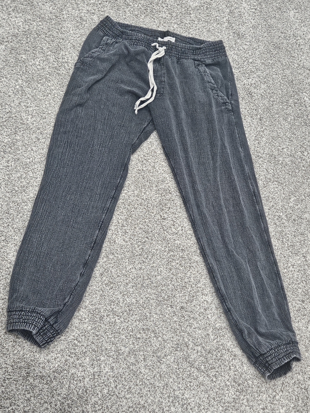 Rip Curl Charcoal Black Elastic Waist Pants